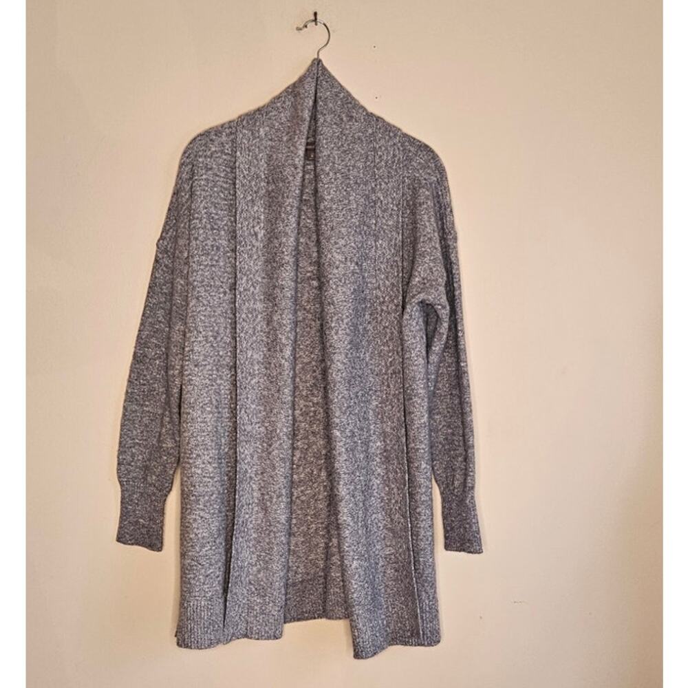 Eddie Bauer Super Soft Long Cozy Cardigan, Heather Blue, Sz M/L